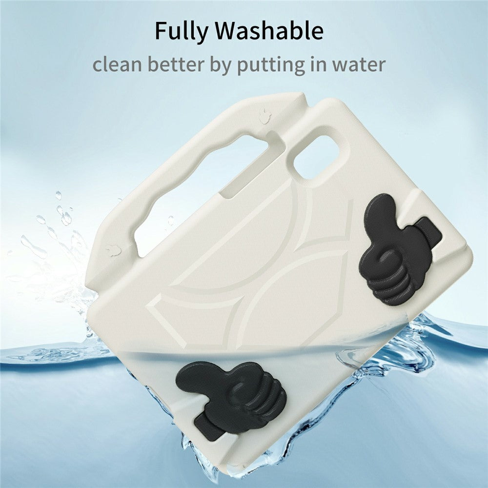 For Lenovo Tab M9 Case Ultra-Soft EVA Thumb Kickstand Tablet Cover - White