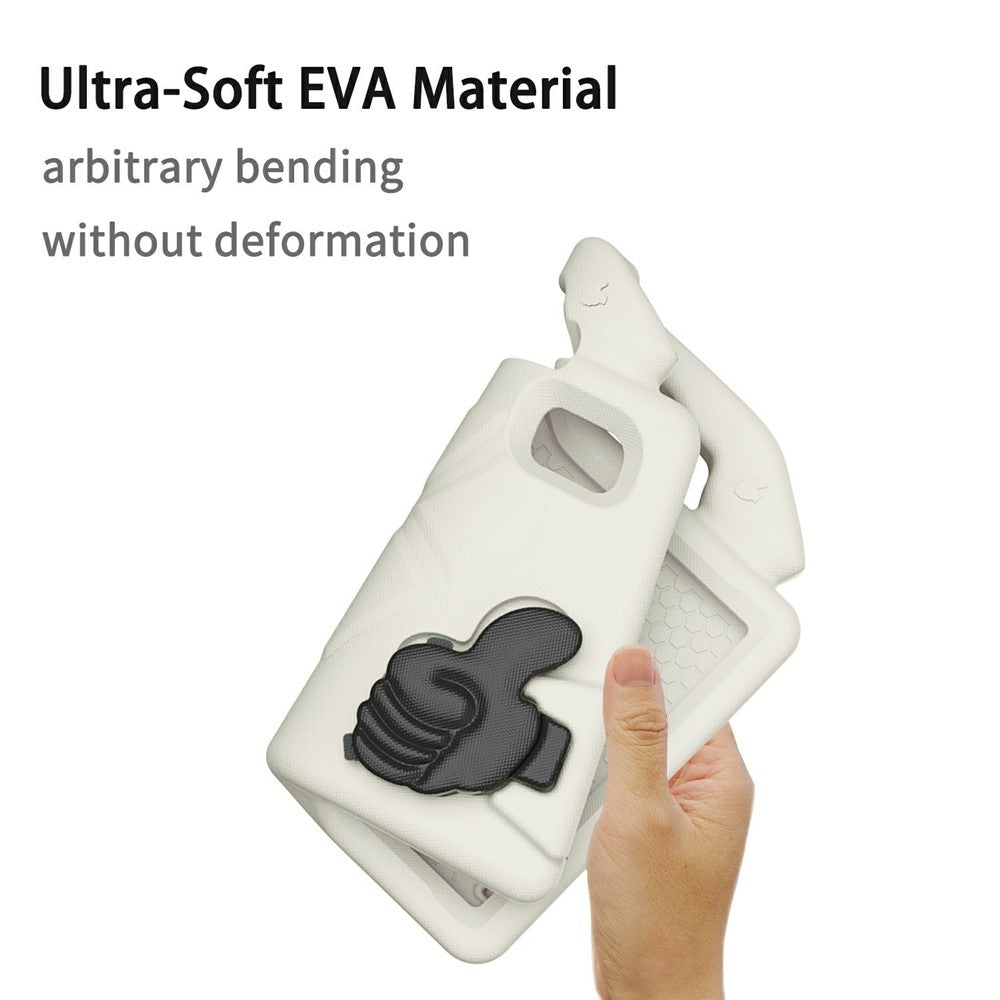 For Lenovo Tab M9 Case Ultra-Soft EVA Thumb Kickstand Tablet Cover - White