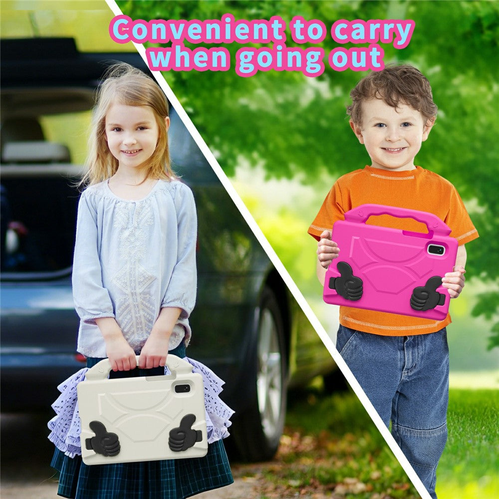 For Lenovo Tab M9 Case Ultra-Soft EVA Thumb Kickstand Tablet Cover - White