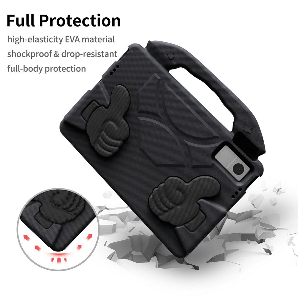 Ultra-Soft EVA Case For Lenovo Tab M10 Plus (3rd Gen)  /  Tab M10 5G  /  K10 Pro  /  Xiaomi Redmi Pad Thumb Kickstand Tablet Cover - Black