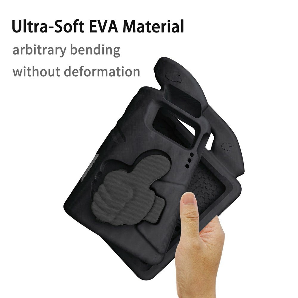 Ultra-Soft EVA Case For Lenovo Tab M10 Plus (3rd Gen)  /  Tab M10 5G  /  K10 Pro  /  Xiaomi Redmi Pad Thumb Kickstand Tablet Cover - Black