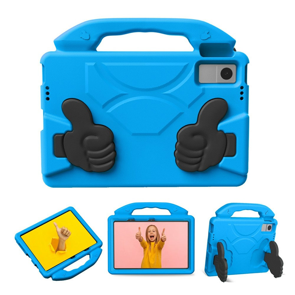 Ultra-Soft EVA Case For Lenovo Tab M10 Plus (3rd Gen)  /  Tab M10 5G  /  K10 Pro  /  Xiaomi Redmi Pad Thumb Kickstand Tablet Cover - Blue