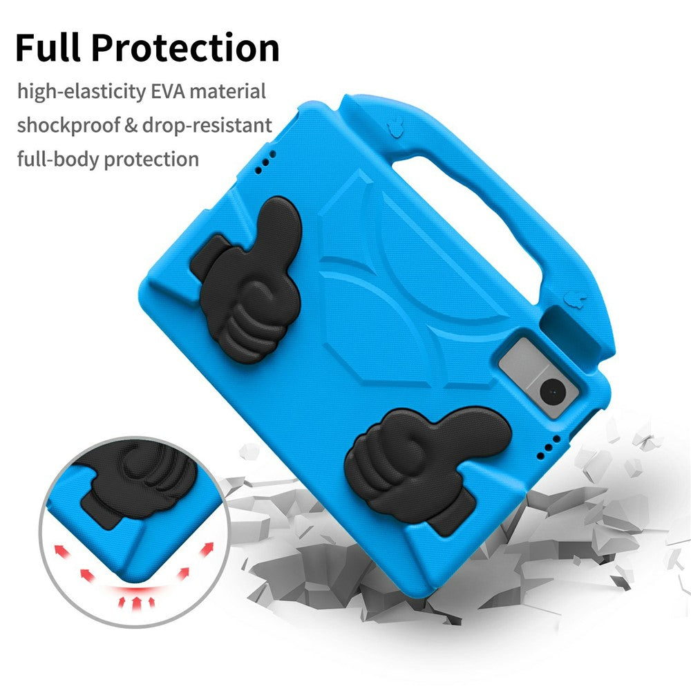 Ultra-Soft EVA Case For Lenovo Tab M10 Plus (3rd Gen)  /  Tab M10 5G  /  K10 Pro  /  Xiaomi Redmi Pad Thumb Kickstand Tablet Cover - Blue