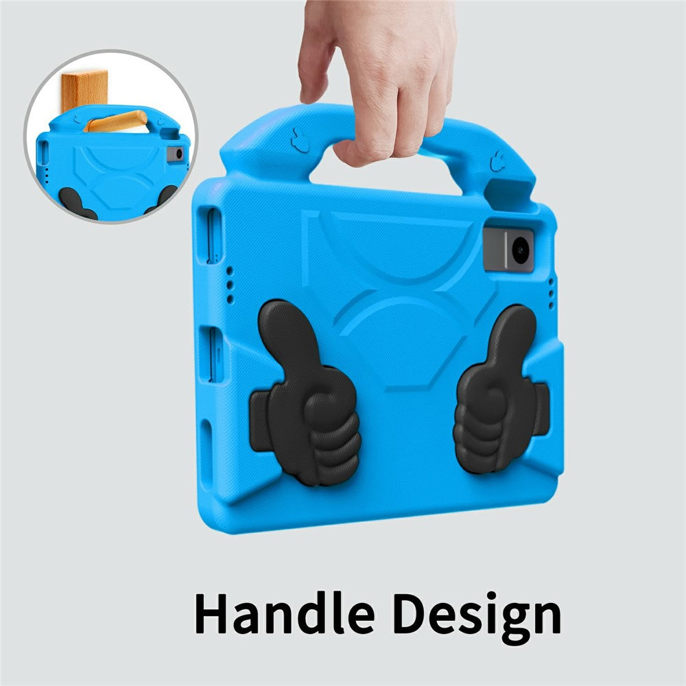 Ultra-Soft EVA Case For Lenovo Tab M10 Plus (3rd Gen)  /  Tab M10 5G  /  K10 Pro  /  Xiaomi Redmi Pad Thumb Kickstand Tablet Cover - Blue