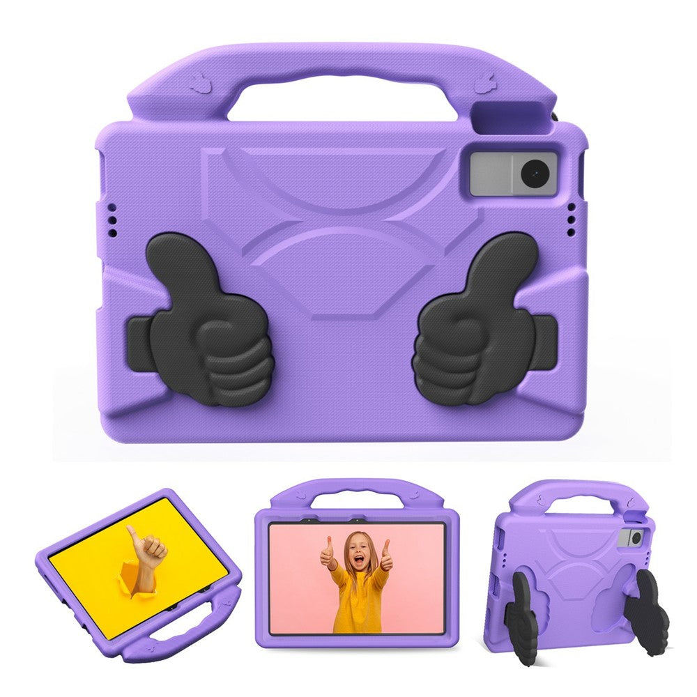 Ultra-Soft EVA Case For Lenovo Tab M10 Plus (3rd Gen)  /  Tab M10 5G  /  K10 Pro  /  Xiaomi Redmi Pad Thumb Kickstand Tablet Cover - Purple