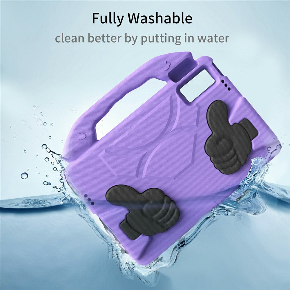 Ultra-Soft EVA Case For Lenovo Tab M10 Plus (3rd Gen)  /  Tab M10 5G  /  K10 Pro  /  Xiaomi Redmi Pad Thumb Kickstand Tablet Cover - Purple