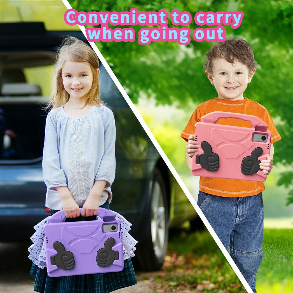 Ultra-Soft EVA Case For Lenovo Tab M10 Plus (3rd Gen)  /  Tab M10 5G  /  K10 Pro  /  Xiaomi Redmi Pad Thumb Kickstand Tablet Cover - Purple