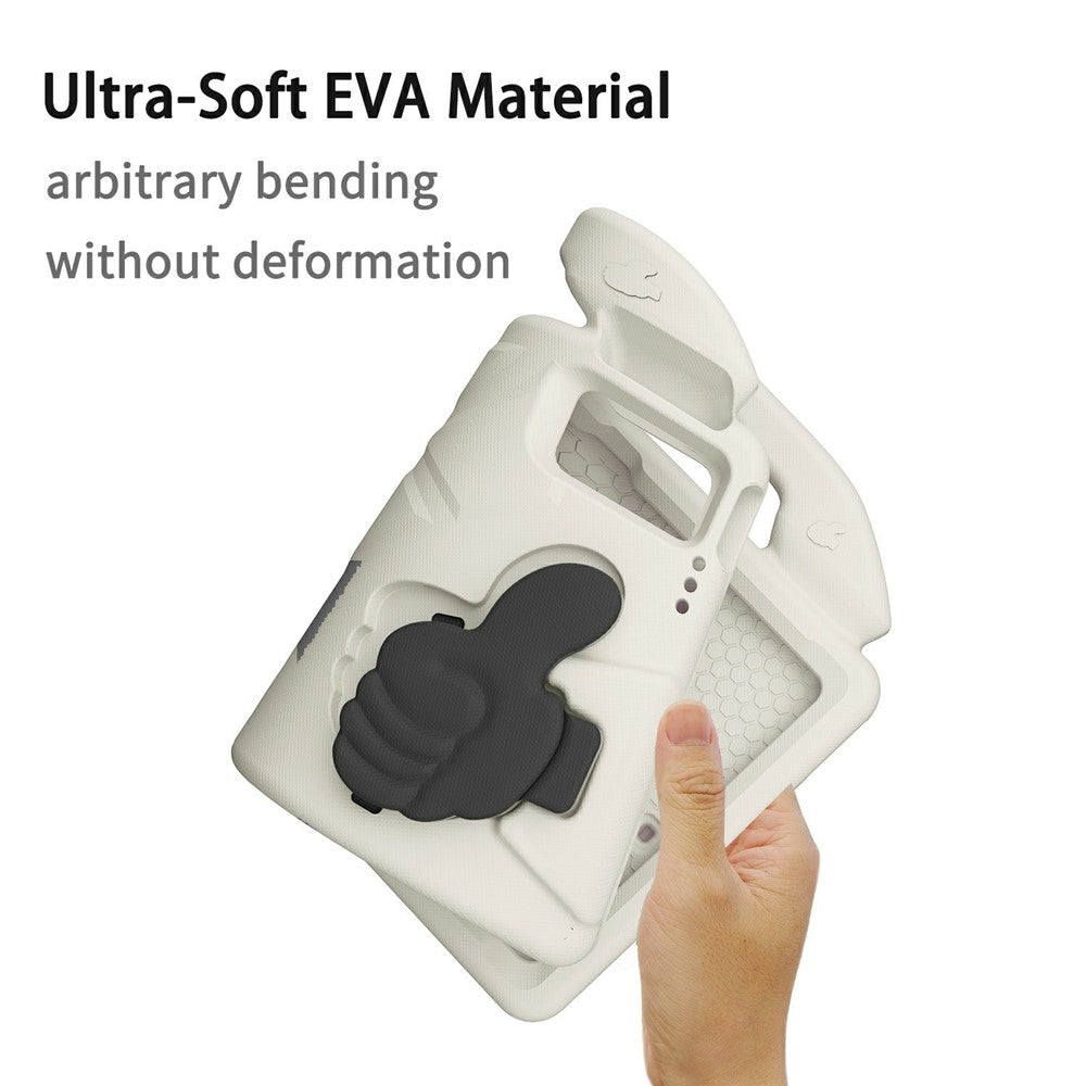 Ultra-Soft EVA Case For Lenovo Tab M10 Plus (3rd Gen)  /  Tab M10 5G  /  K10 Pro  /  Xiaomi Redmi Pad Thumb Kickstand Tablet Cover - White