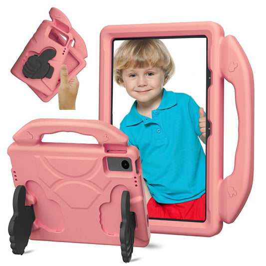 Ultra-Soft EVA Case For Lenovo Tab M10 Plus (3rd Gen)  /  Tab M10 5G  /  K10 Pro  /  Xiaomi Redmi Pad Thumb Kickstand Tablet Cover - Deep Pink