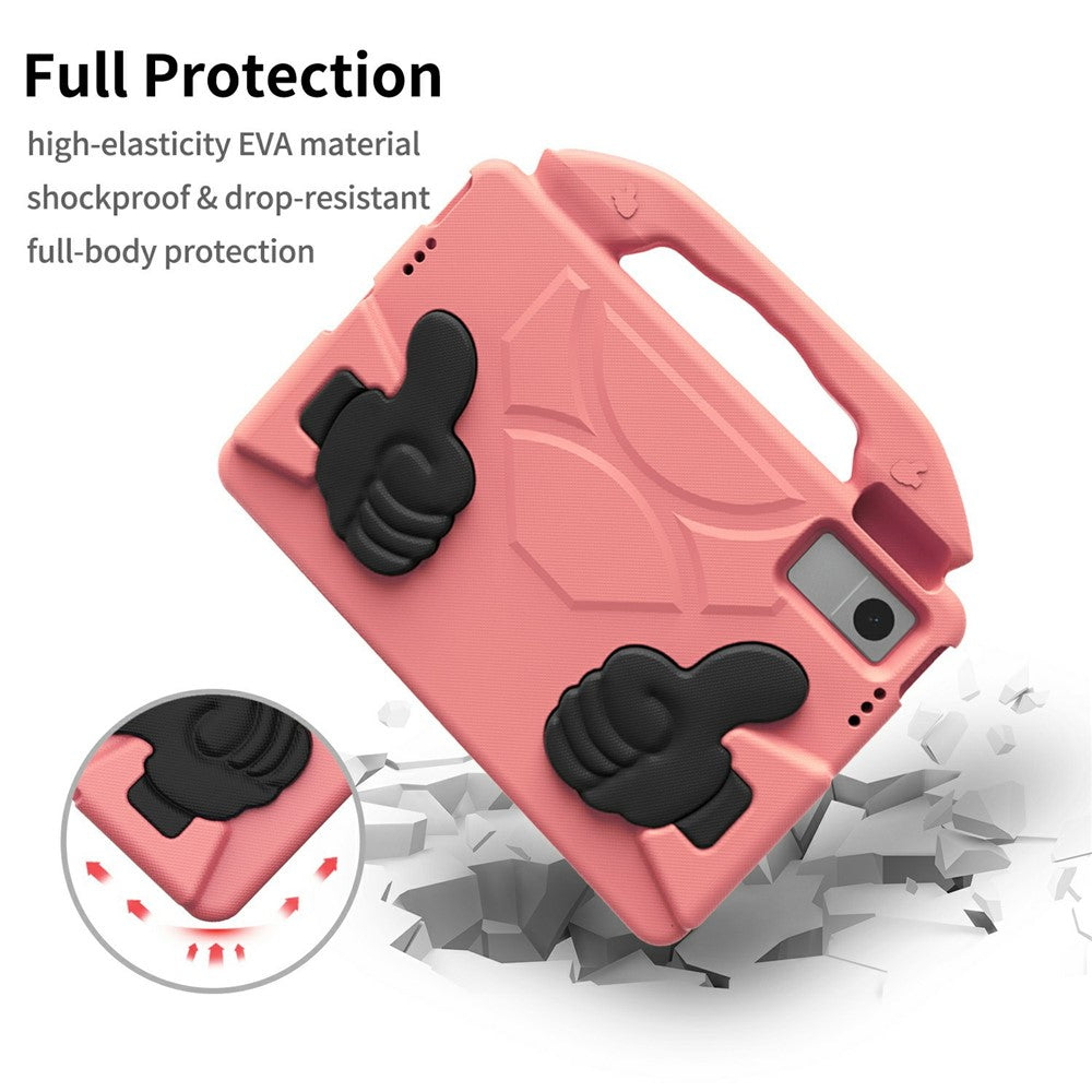 Ultra-Soft EVA Case For Lenovo Tab M10 Plus (3rd Gen)  /  Tab M10 5G  /  K10 Pro  /  Xiaomi Redmi Pad Thumb Kickstand Tablet Cover - Deep Pink