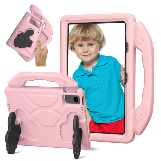 Ultra-Soft EVA Case For Lenovo Tab M10 Plus (3rd Gen)  /  Tab M10 5G  /  K10 Pro  /  Xiaomi Redmi Pad Thumb Kickstand Tablet Cover - Pink