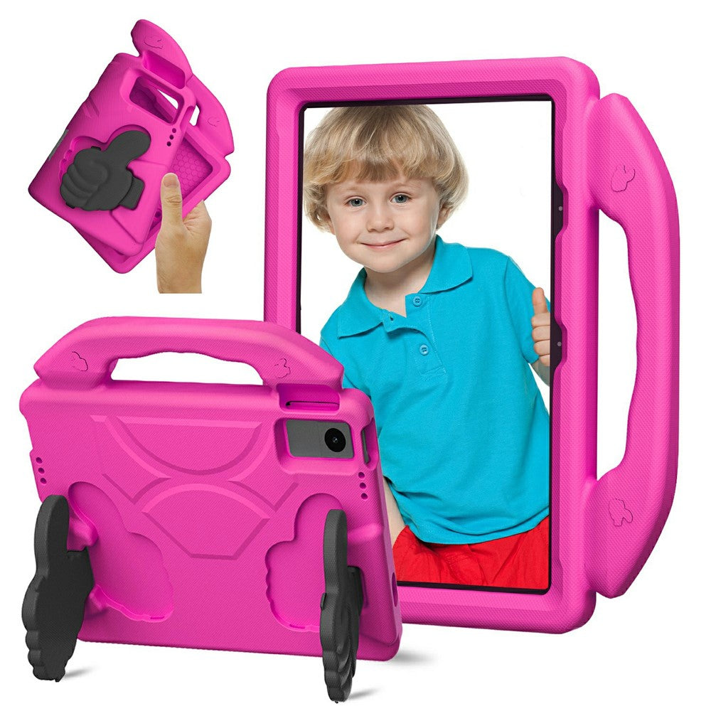 Ultra-Soft EVA Case For Lenovo Tab M10 Plus (3rd Gen)  /  Tab M10 5G  /  K10 Pro  /  Xiaomi Redmi Pad Thumb Kickstand Tablet Cover - Rose