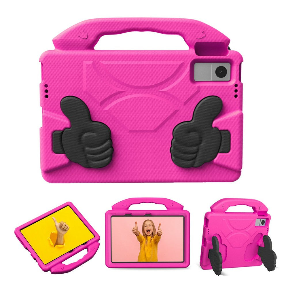 Ultra-Soft EVA Case For Lenovo Tab M10 Plus (3rd Gen)  /  Tab M10 5G  /  K10 Pro  /  Xiaomi Redmi Pad Thumb Kickstand Tablet Cover - Rose