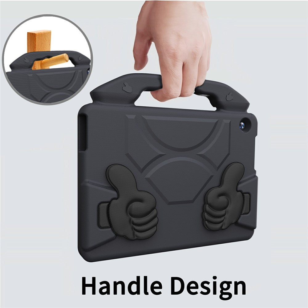 For Lenovo Tab M10 TB-X605F  /  TB-X505 Case Ultra-Soft EVA Thumb Kickstand Tablet Cover - Black