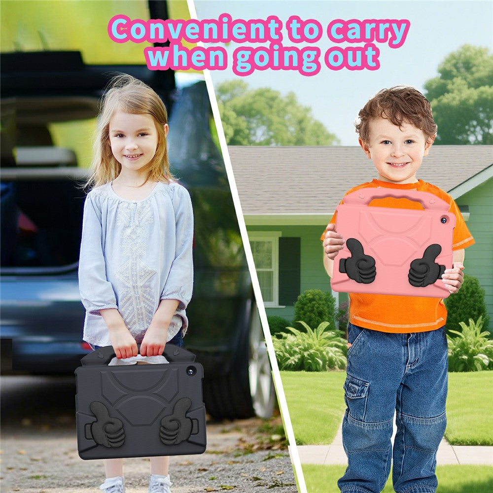 For Lenovo Tab M10 TB-X605F  /  TB-X505 Case Ultra-Soft EVA Thumb Kickstand Tablet Cover - Black