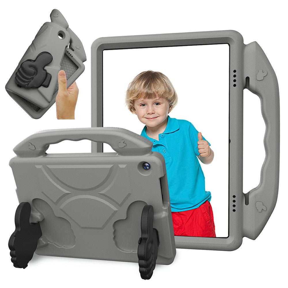 For Lenovo Tab M10 TB-X605F  /  TB-X505 Case Ultra-Soft EVA Thumb Kickstand Tablet Cover - Grey