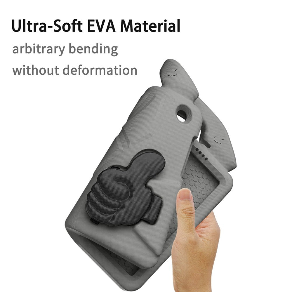 For Lenovo Tab M10 TB-X605F  /  TB-X505 Case Ultra-Soft EVA Thumb Kickstand Tablet Cover - Grey