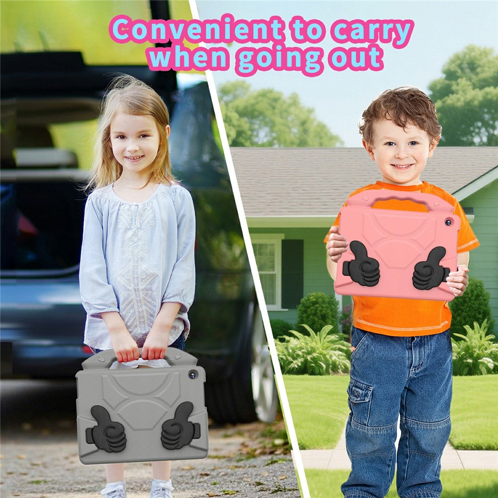 For Lenovo Tab M10 TB-X605F  /  TB-X505 Case Ultra-Soft EVA Thumb Kickstand Tablet Cover - Grey