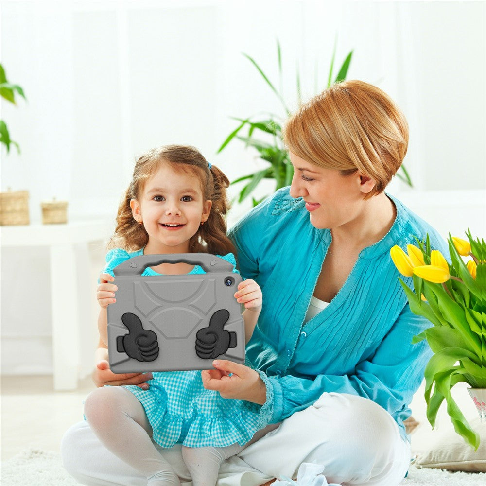 For Lenovo Tab M10 TB-X605F  /  TB-X505 Case Ultra-Soft EVA Thumb Kickstand Tablet Cover - Grey