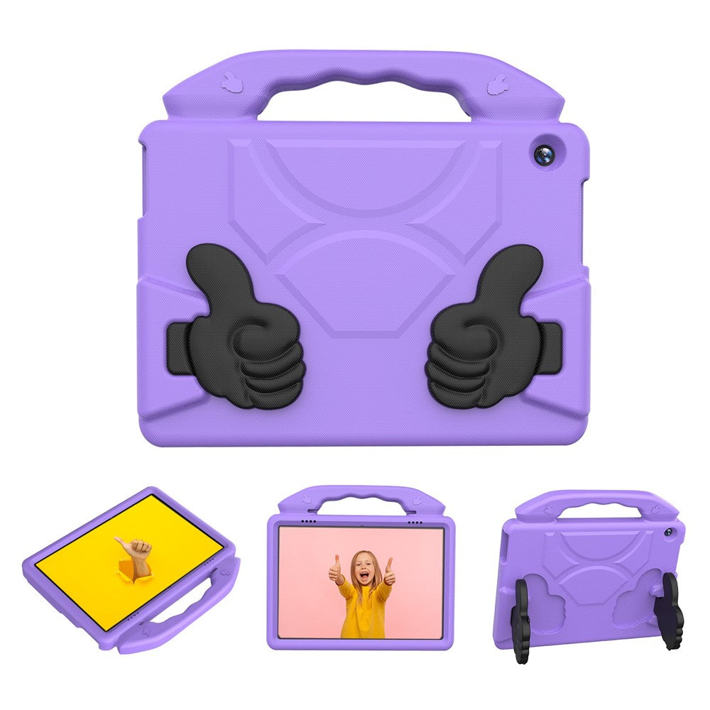 For Lenovo Tab M10 TB-X605F  /  TB-X505 Case Ultra-Soft EVA Thumb Kickstand Tablet Cover - Purple