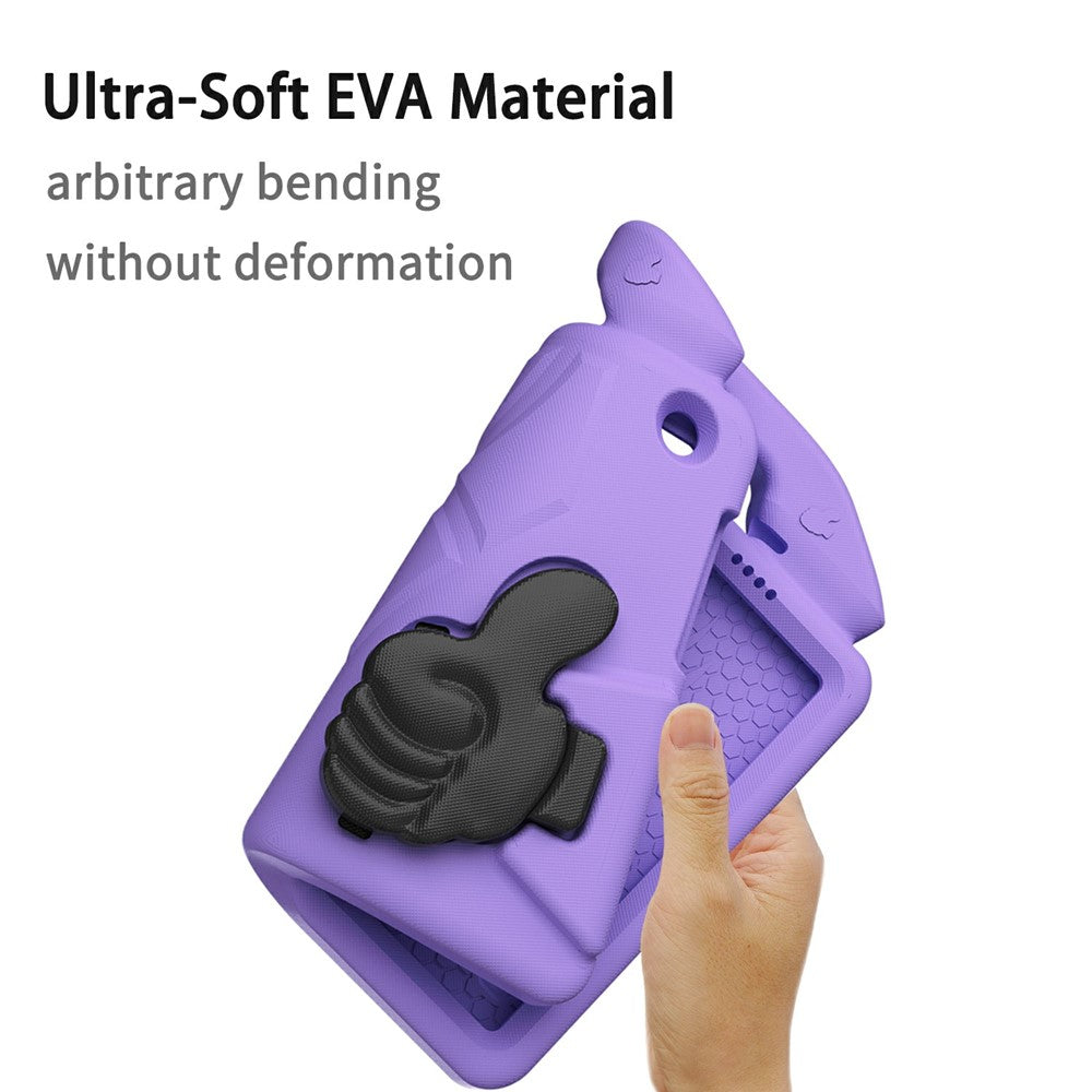 For Lenovo Tab M10 TB-X605F  /  TB-X505 Case Ultra-Soft EVA Thumb Kickstand Tablet Cover - Purple