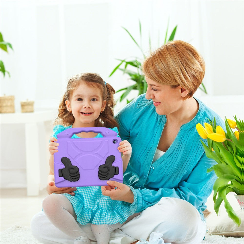 For Lenovo Tab M10 TB-X605F  /  TB-X505 Case Ultra-Soft EVA Thumb Kickstand Tablet Cover - Purple