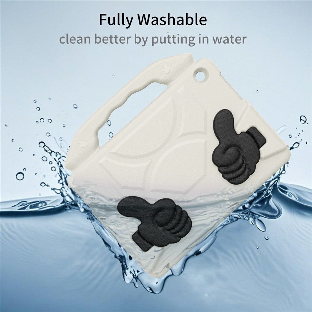 For Lenovo Tab M10 TB-X605F  /  TB-X505 Case Ultra-Soft EVA Thumb Kickstand Tablet Cover - White