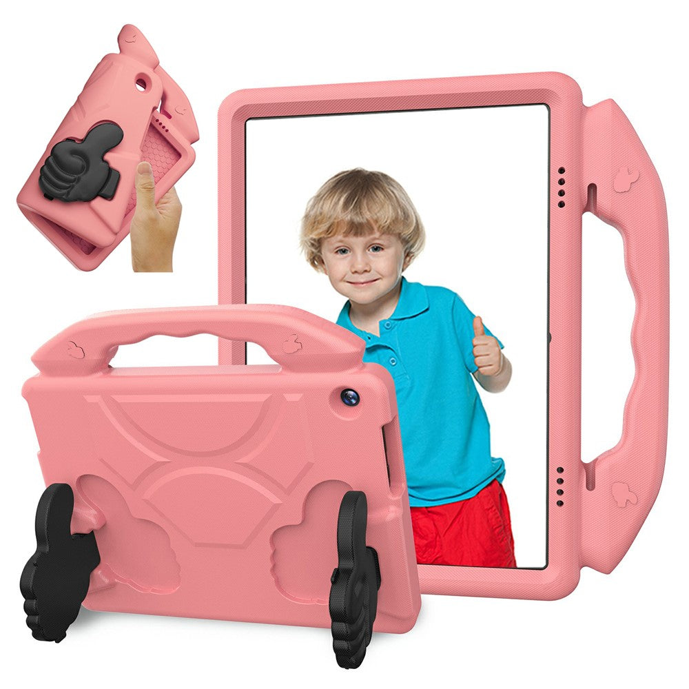 For Lenovo Tab M10 TB-X605F  /  TB-X505 Case Ultra-Soft EVA Thumb Kickstand Tablet Cover - Deep Pink