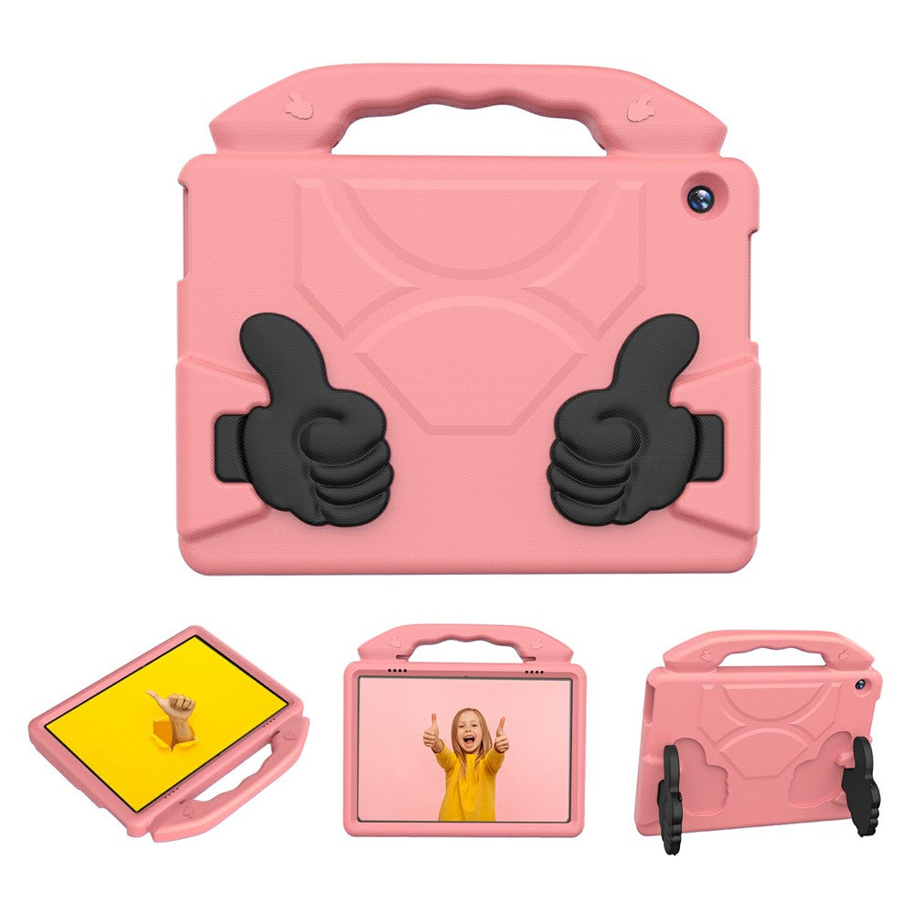 For Lenovo Tab M10 TB-X605F  /  TB-X505 Case Ultra-Soft EVA Thumb Kickstand Tablet Cover - Deep Pink