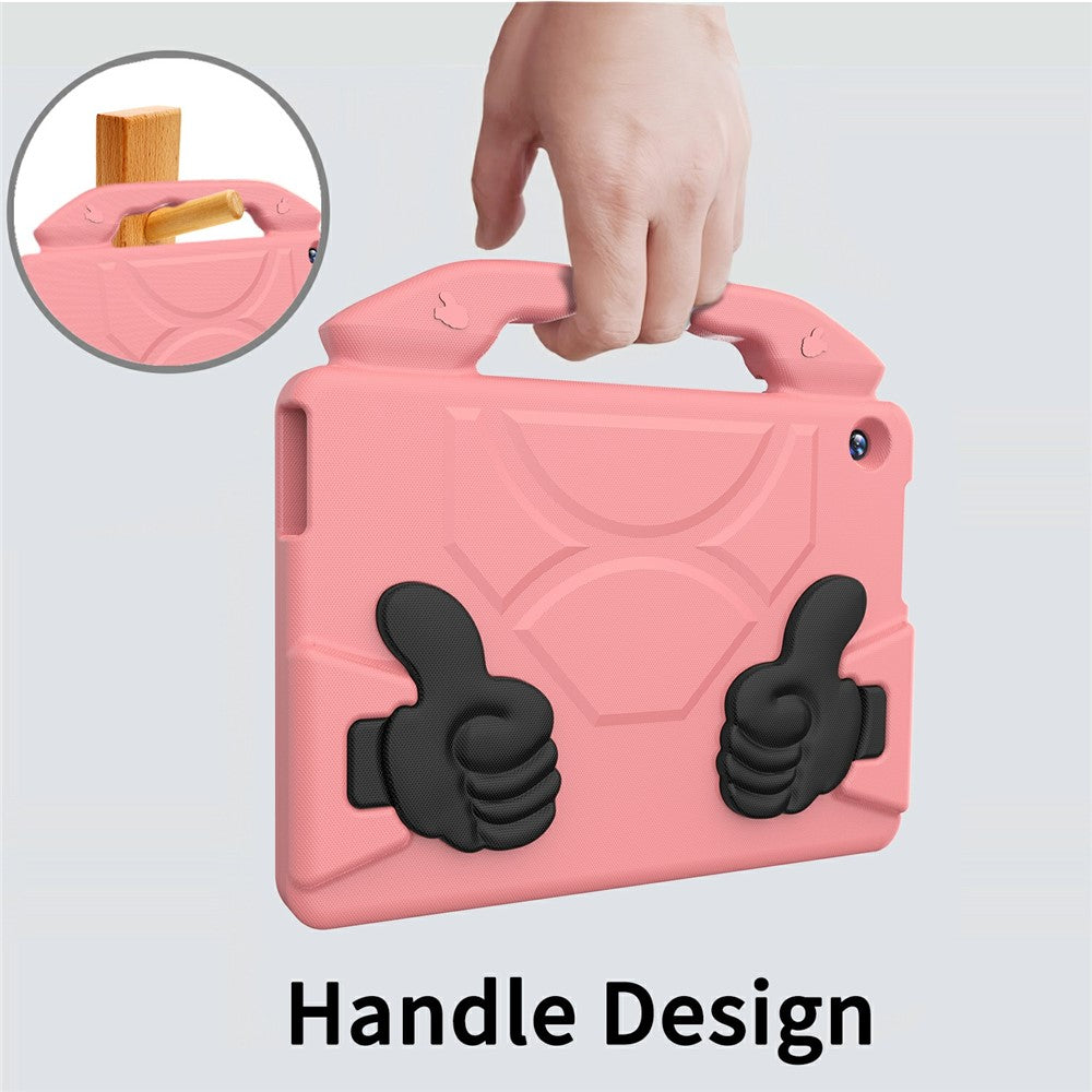 For Lenovo Tab M10 TB-X605F  /  TB-X505 Case Ultra-Soft EVA Thumb Kickstand Tablet Cover - Deep Pink