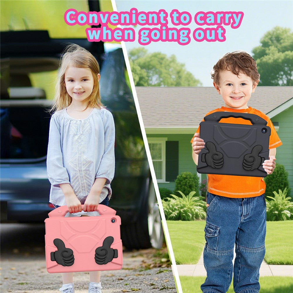 For Lenovo Tab M10 TB-X605F  /  TB-X505 Case Ultra-Soft EVA Thumb Kickstand Tablet Cover - Deep Pink