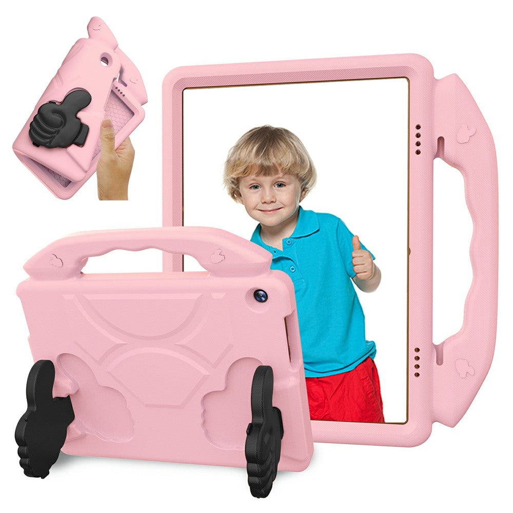 For Lenovo Tab M10 TB-X605F  /  TB-X505 Case Ultra-Soft EVA Thumb Kickstand Tablet Cover - Pink