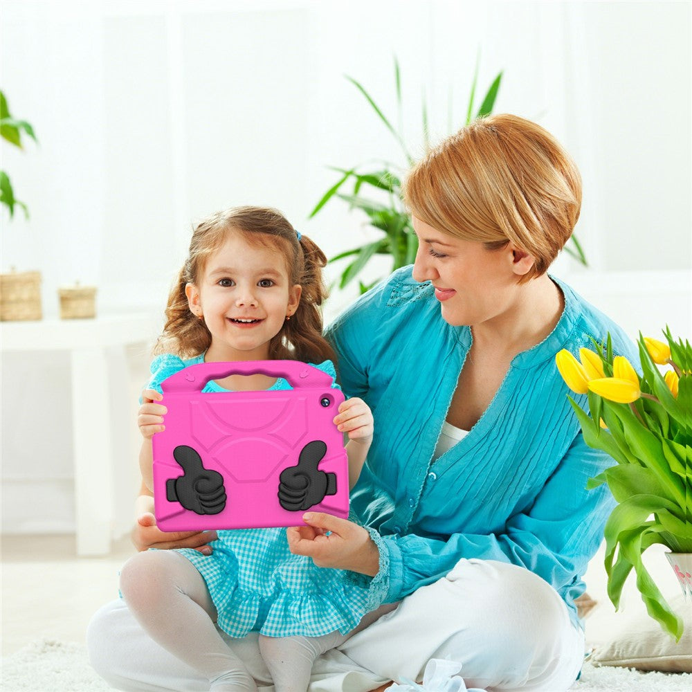 For Lenovo Tab M10 TB-X605F  /  TB-X505 Case Ultra-Soft EVA Thumb Kickstand Tablet Cover - Rose