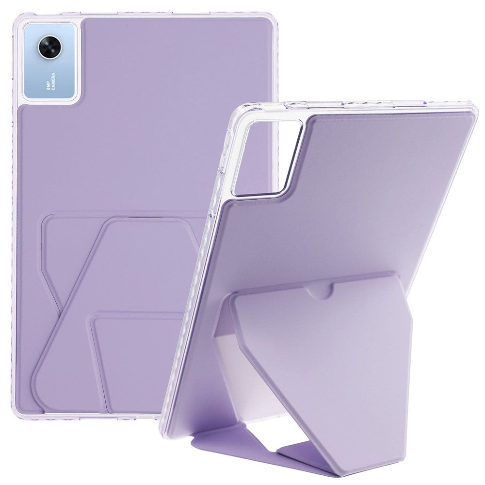 For Lenovo Xiaoxin Pad 11 2025  /  Idea Tab (TB336ZU  /  TB336FU) Case TPU PU Leather Kickstand Tablet Cover - Purple