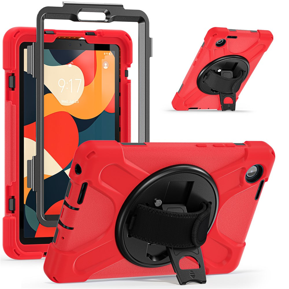 For Lenovo Tab K9 / Tab One Case TPU + PC + Silicone Kickstand Anti Drop Tablet Cover - Red