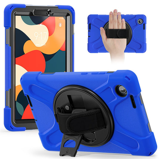For Lenovo Tab K9 / Tab One Case TPU + PC + Silicone Kickstand Anti Drop Tablet Cover - Blue