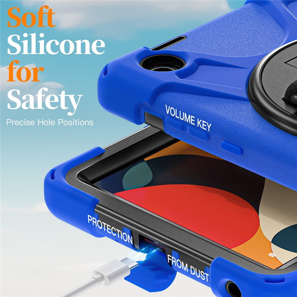 For Lenovo Tab K9 / Tab One Case TPU + PC + Silicone Kickstand Anti Drop Tablet Cover - Blue