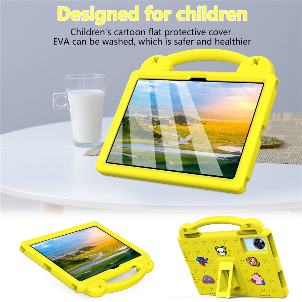 Kids EVA Tablet Case For Lenovo Xiaoxin Pad 2025  /  Tab M11  /  Doogee U11  /  U11 Pro  /  Tab G6  /  G6+  /  Infinix Xpad 20  /  Blackview Tab 9 WiFi - Yellow