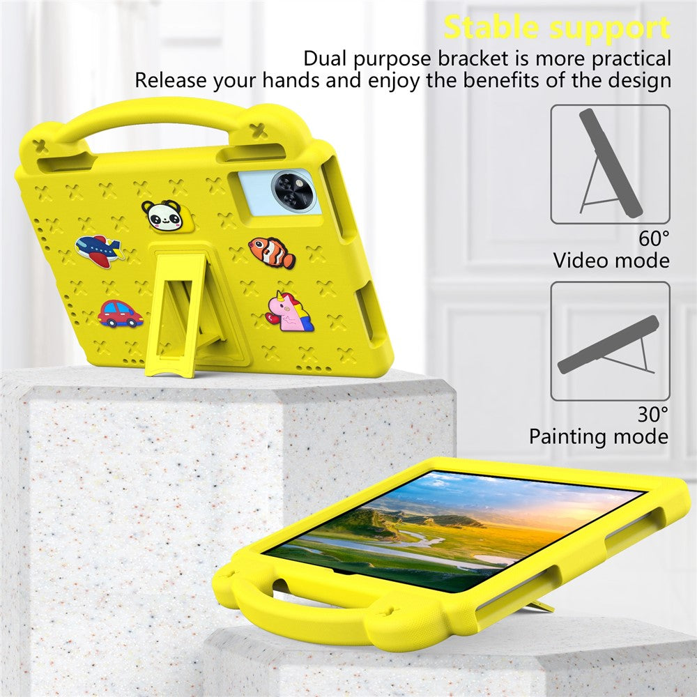Kids EVA Tablet Case For Lenovo Xiaoxin Pad 2025  /  Tab M11  /  Doogee U11  /  U11 Pro  /  Tab G6  /  G6+  /  Infinix Xpad 20  /  Blackview Tab 9 WiFi - Yellow