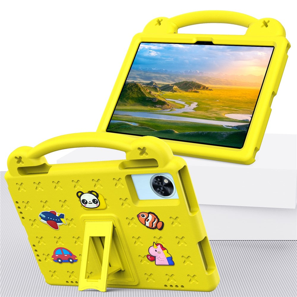 Kids EVA Tablet Case For Lenovo Xiaoxin Pad 2025  /  Tab M11  /  Doogee U11  /  U11 Pro  /  Tab G6  /  G6+  /  Infinix Xpad 20  /  Blackview Tab 9 WiFi - Yellow