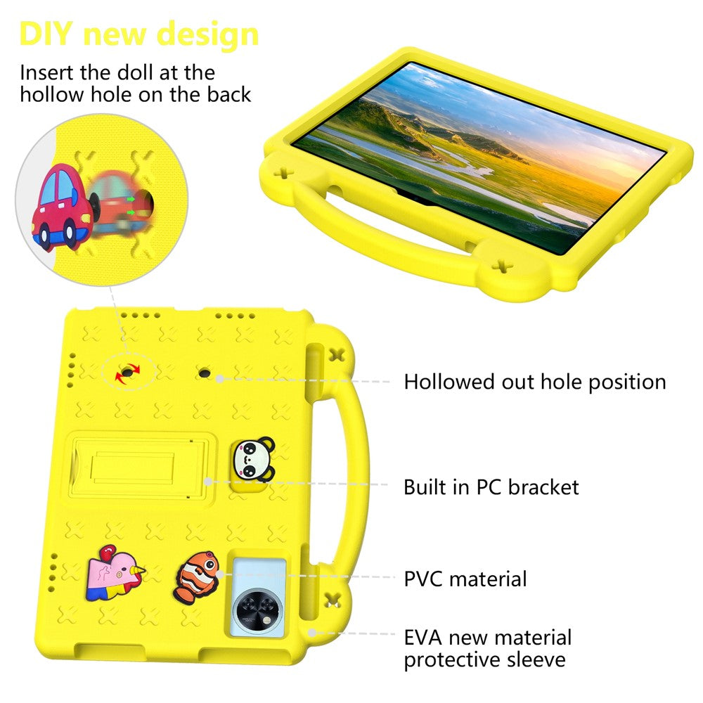 Kids EVA Tablet Case For Lenovo Xiaoxin Pad 2025  /  Tab M11  /  Doogee U11  /  U11 Pro  /  Tab G6  /  G6+  /  Infinix Xpad 20  /  Blackview Tab 9 WiFi - Yellow