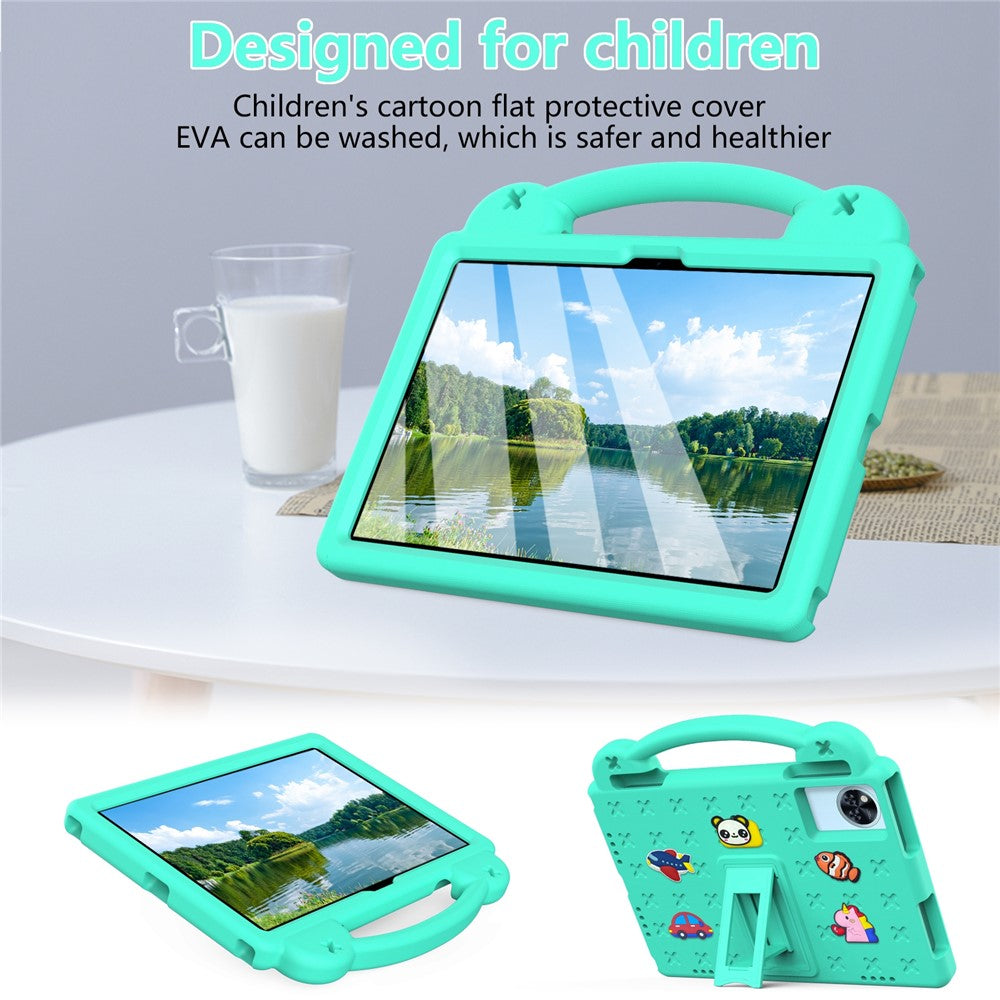 Kids EVA Tablet Case For Lenovo Xiaoxin Pad 2025  /  Tab M11  /  Doogee U11  /  U11 Pro  /  Tab G6  /  G6+  /  Infinix Xpad 20  /  Blackview Tab 9 WiFi - Green