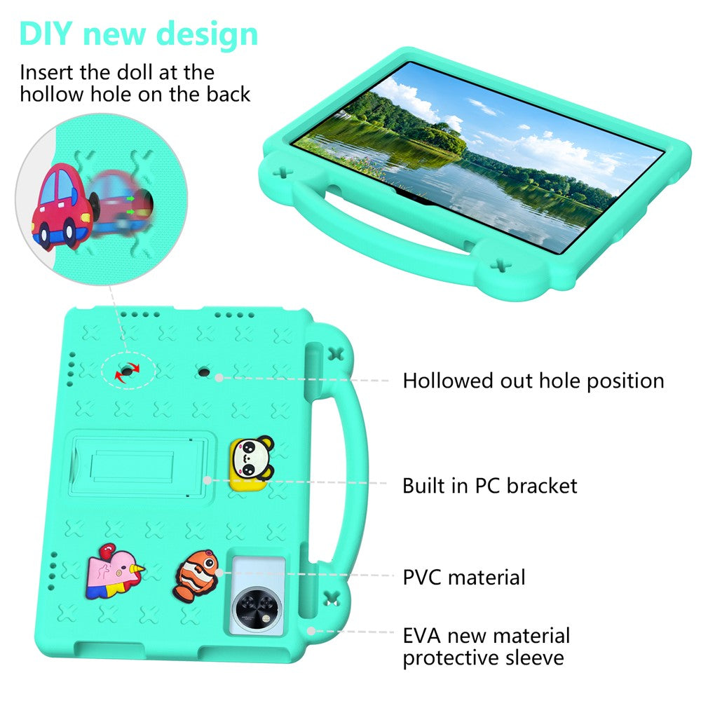 Kids EVA Tablet Case For Lenovo Xiaoxin Pad 2025  /  Tab M11  /  Doogee U11  /  U11 Pro  /  Tab G6  /  G6+  /  Infinix Xpad 20  /  Blackview Tab 9 WiFi - Green