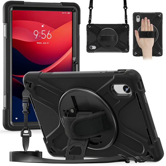 Kickstand Case for Lenovo Pad 11 2025 TB-335FC / 2024 / Tab K11 Gen 2 TB336 / K11 TB-330XU / P11 Gen 2 / M11 TB-330FU 331FC / Zhaoyang K10 with Strap - Black