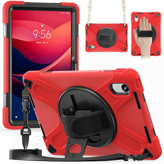 Kickstand Case for Lenovo Pad 11 2025 TB-335FC / 2024 / Tab K11 Gen 2 TB336 / K11 TB-330XU / P11 Gen 2 / M11 TB-330FU 331FC / Zhaoyang K10 with Strap - Red