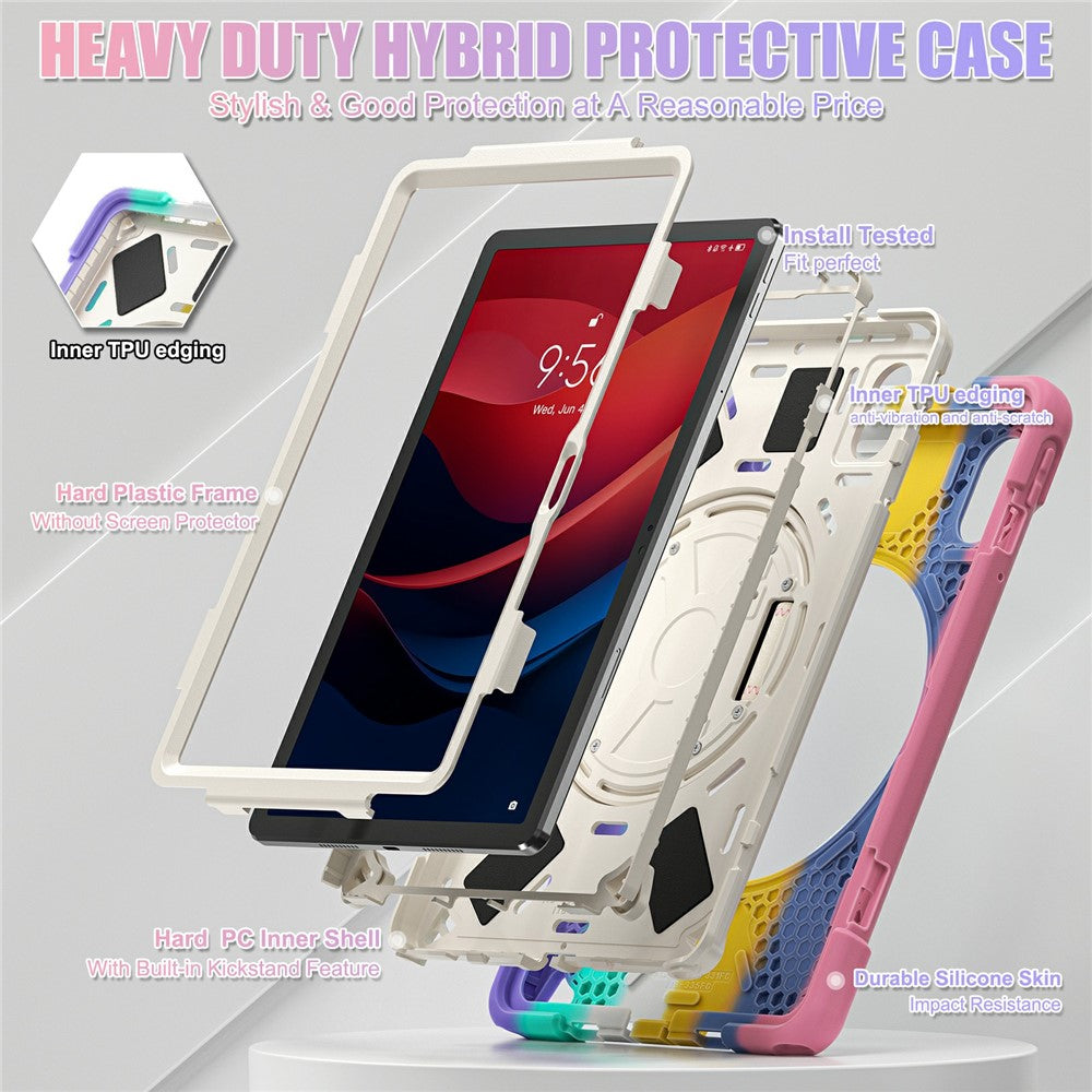 Kickstand Case for Lenovo Pad 11 2025 TB-335FC / 2024 / Tab K11 Gen 2 TB336 / K11 TB-330XU / P11 Gen 2 / M11 TB-330FU 331FC / Zhaoyang K10 Cover - Colorful Pink