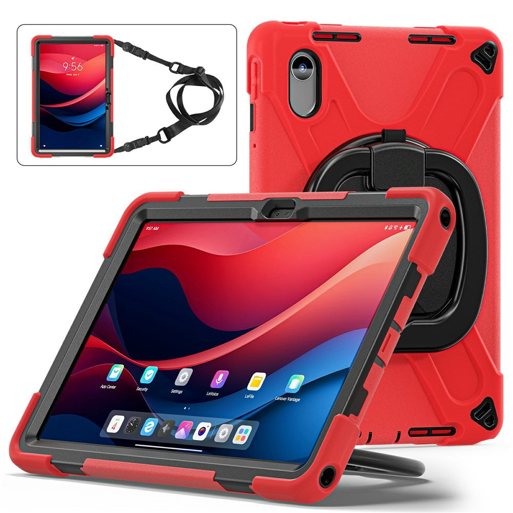 Kickstand Case with Strap for Lenovo Pad 11 2025 TB-335FC / 2024 / Tab K11 Gen 2 TB336 / K11 TB-330XU / P11 Gen 2 / M11 TB-330FU 331FC - Red