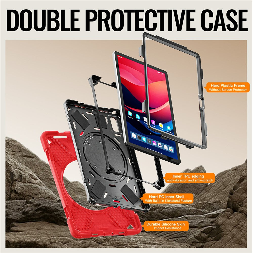 Kickstand Case for Lenovo Pad 11 2025 TB-335FC / 2024 / Tab K11 Gen 2 TB336 / K11 TB-330XU / P11 Gen 2 / M11 TB-330FU 331FC Tablet Cover - Red