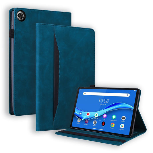 For Lenovo K9 / Tab One Case PU Leather Protective Folio Tablet Cover with Card Holder - Blue