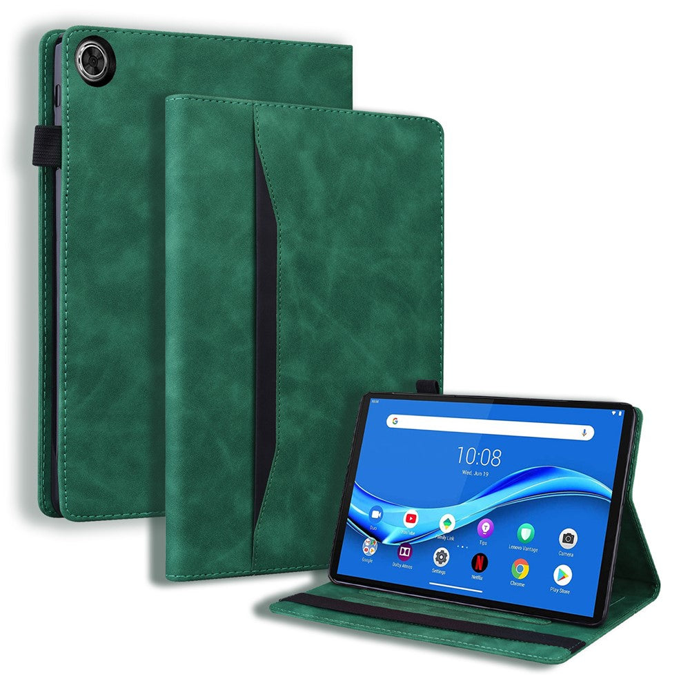 For Lenovo K9 / Tab One Case PU Leather Protective Folio Tablet Cover with Card Holder - Green